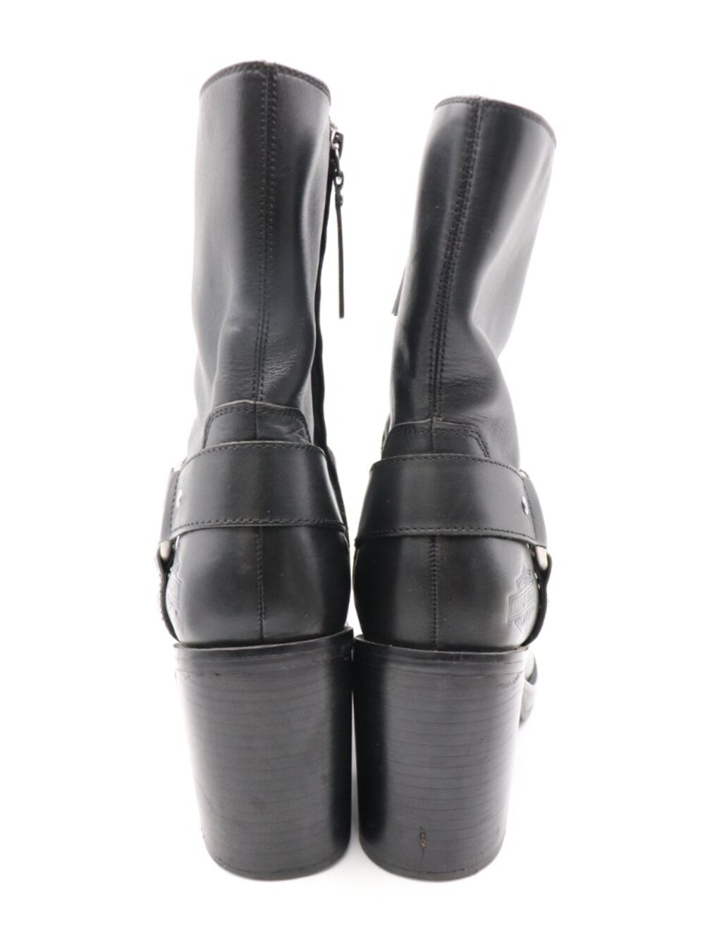 Harley-Davidson Zelta Harness Women’s Size 6.5 M Black Leather Heeled  Boots - Picture 6 of 12